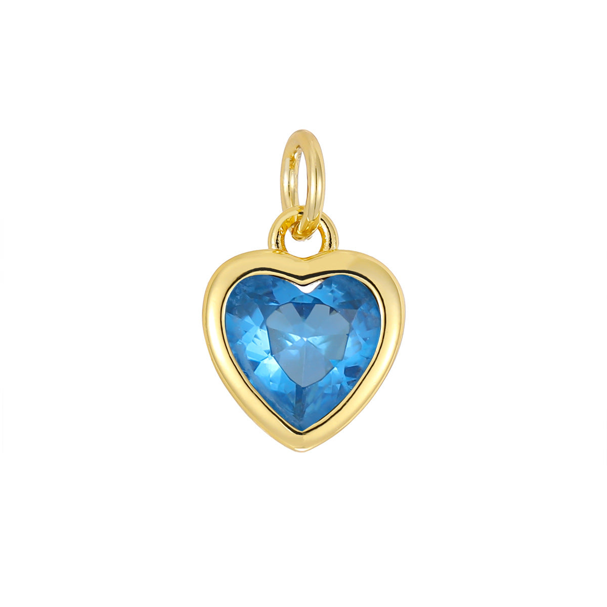 Love Gold Zircon Peach Heart Handmade High Pendants