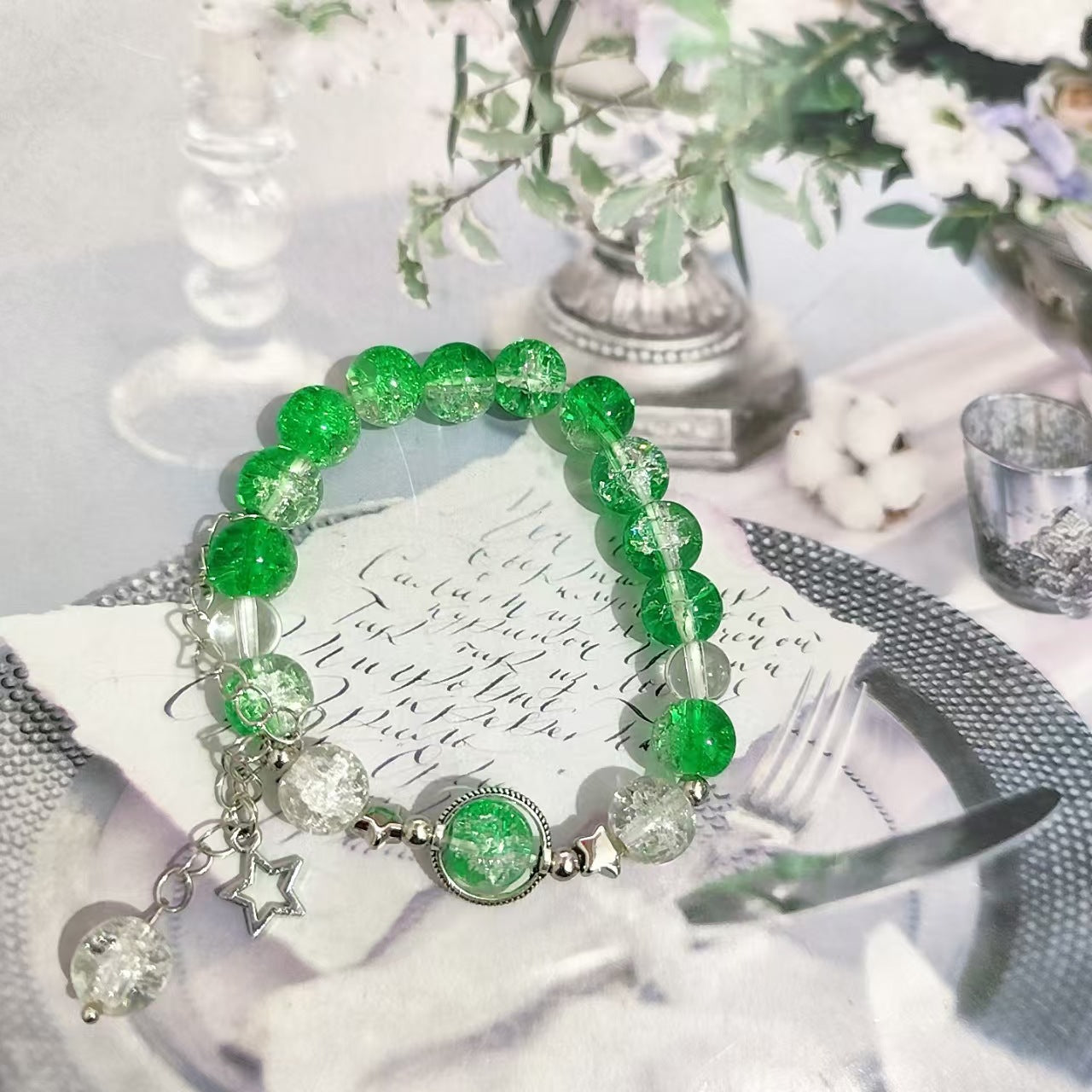 Cherry Blossom Glaze Female Design High Sense Bracelet