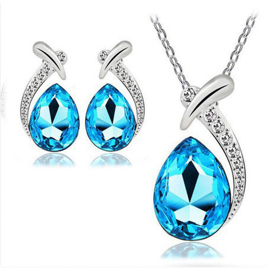 Diamond Clavicle Female Austrian Crystal Mermaid Necklaces