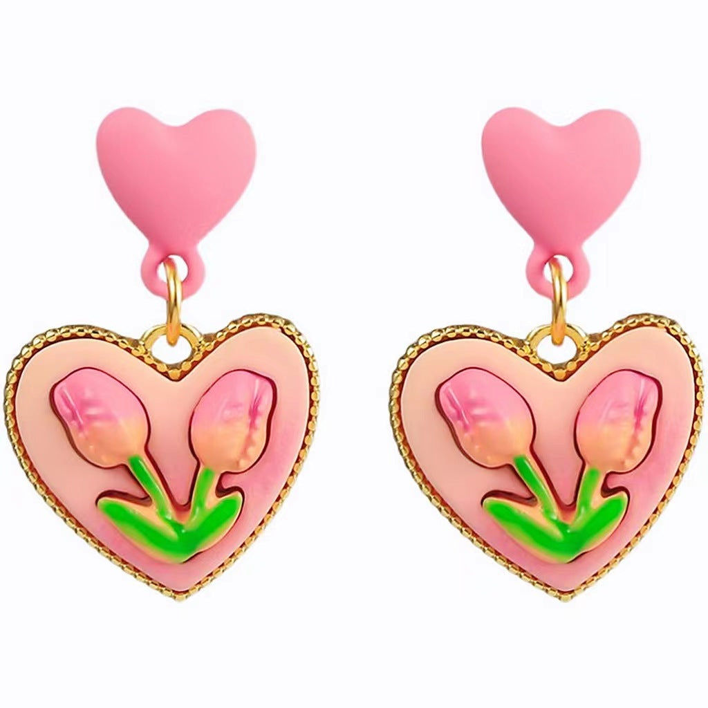 Female Sweet Lady Tulip Summer Ear Rings