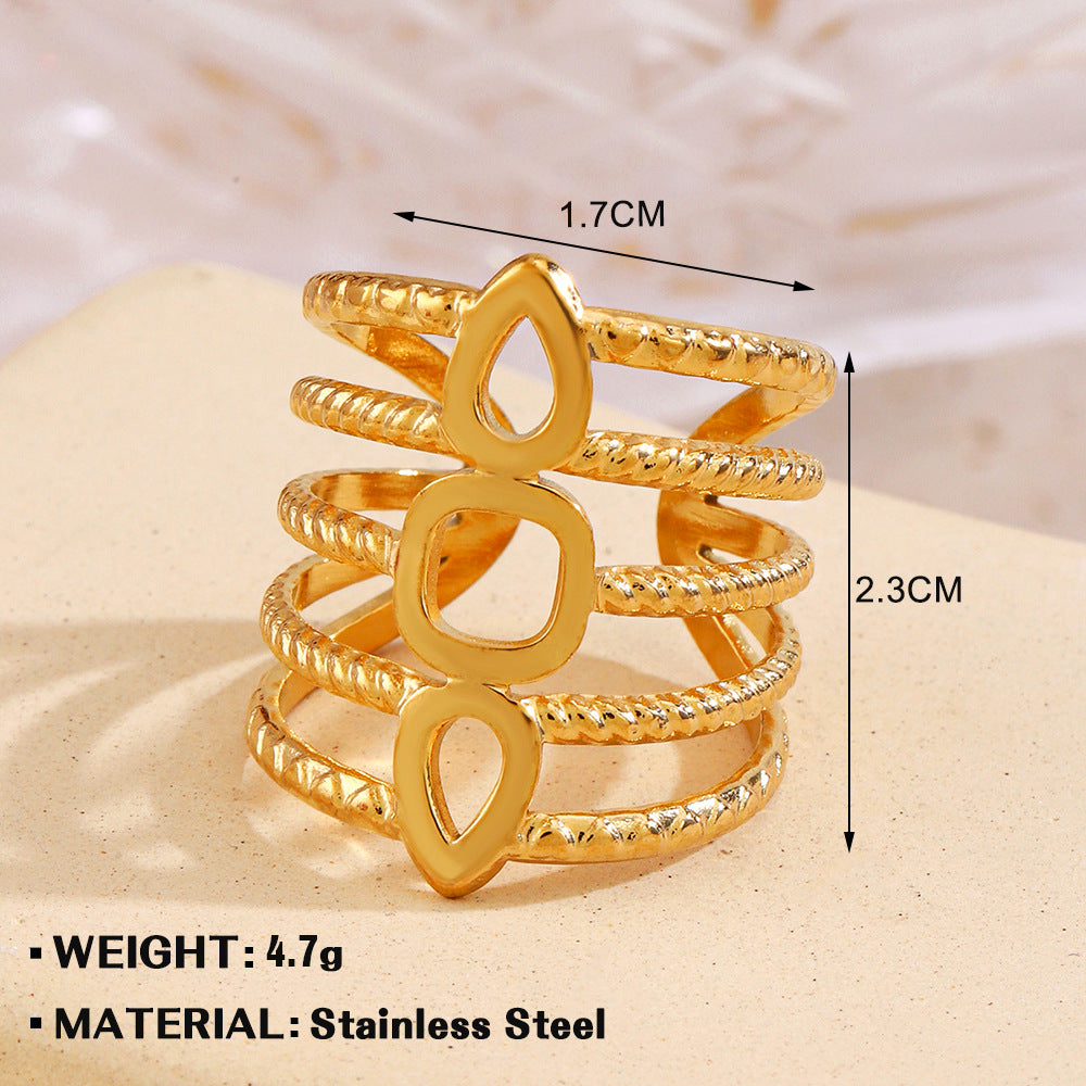 Stainless Steel Leaf Female Personalized Hip Rings