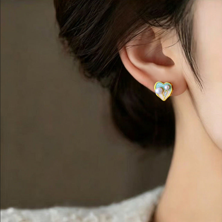 Style Pearl Affordable Luxury Fashion Simple Fresh Holiday Stud Earrings