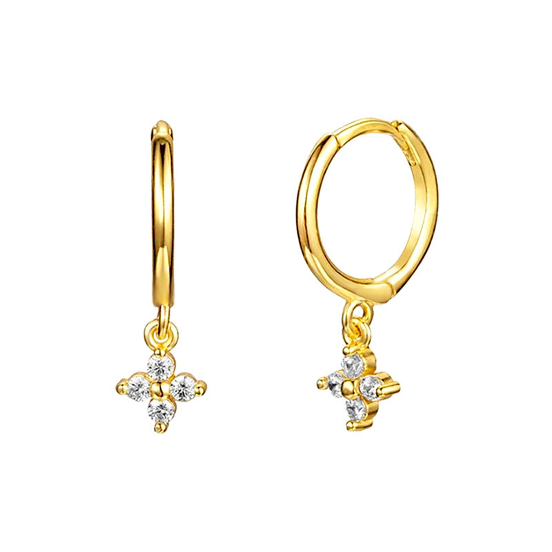 French Entry Lux Geometric Inlaid White Diamond Simple Rings