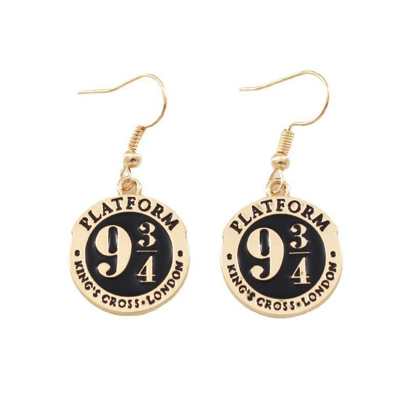 Series Horror Funny Alternative Black Cat Alloy Earrings