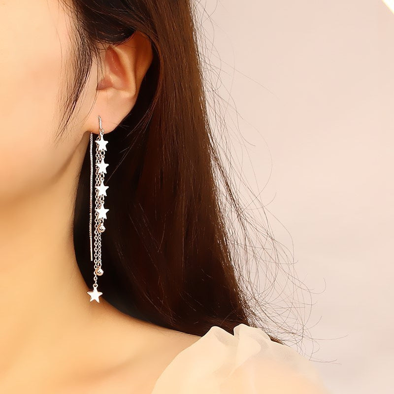 Women's Meteor Simple Temperament Eardrops Fresh Round Beads Earrings