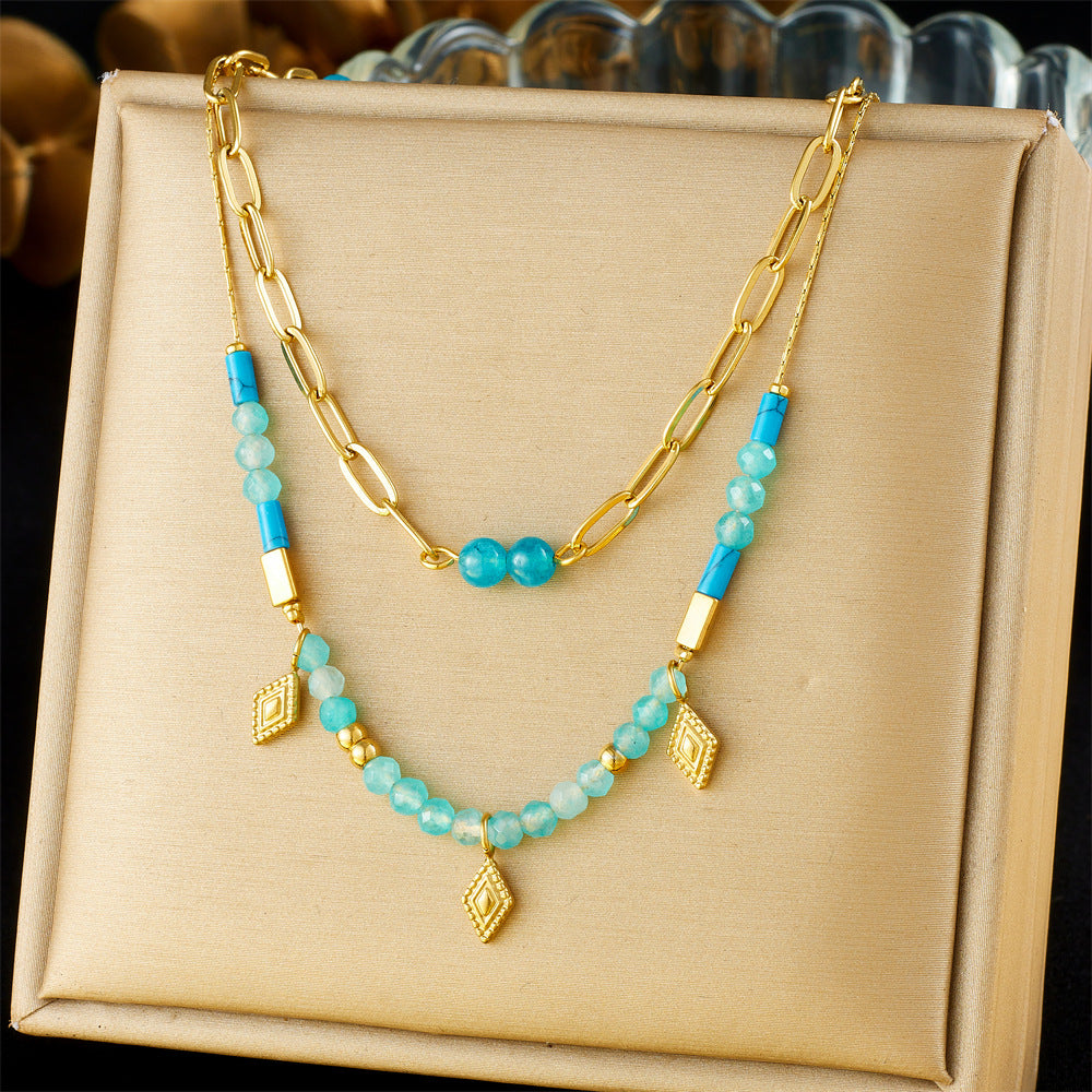 Design Clavicle Chain Light Luxury Advanced Simple Irregular Layered Necklace