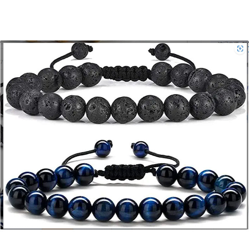 Jewelry Colorful Volcanic Rock Turquoise Tiger Eye Bracelets