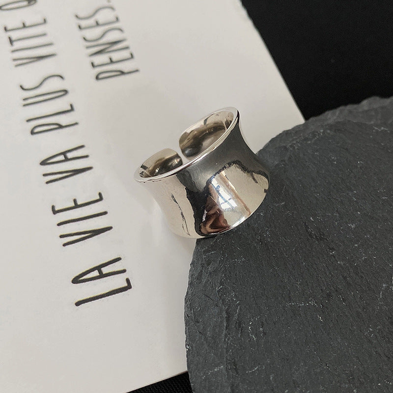 Large Arc Glossy Female Retro Fashion Personalized Open Creative Ring