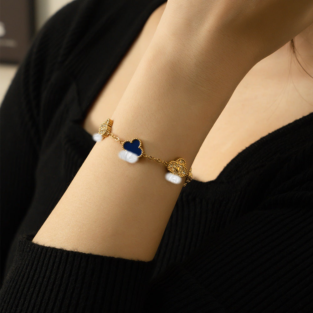 Diamond Clover Light Luxury High-grade Female Niche Simple Bracelet