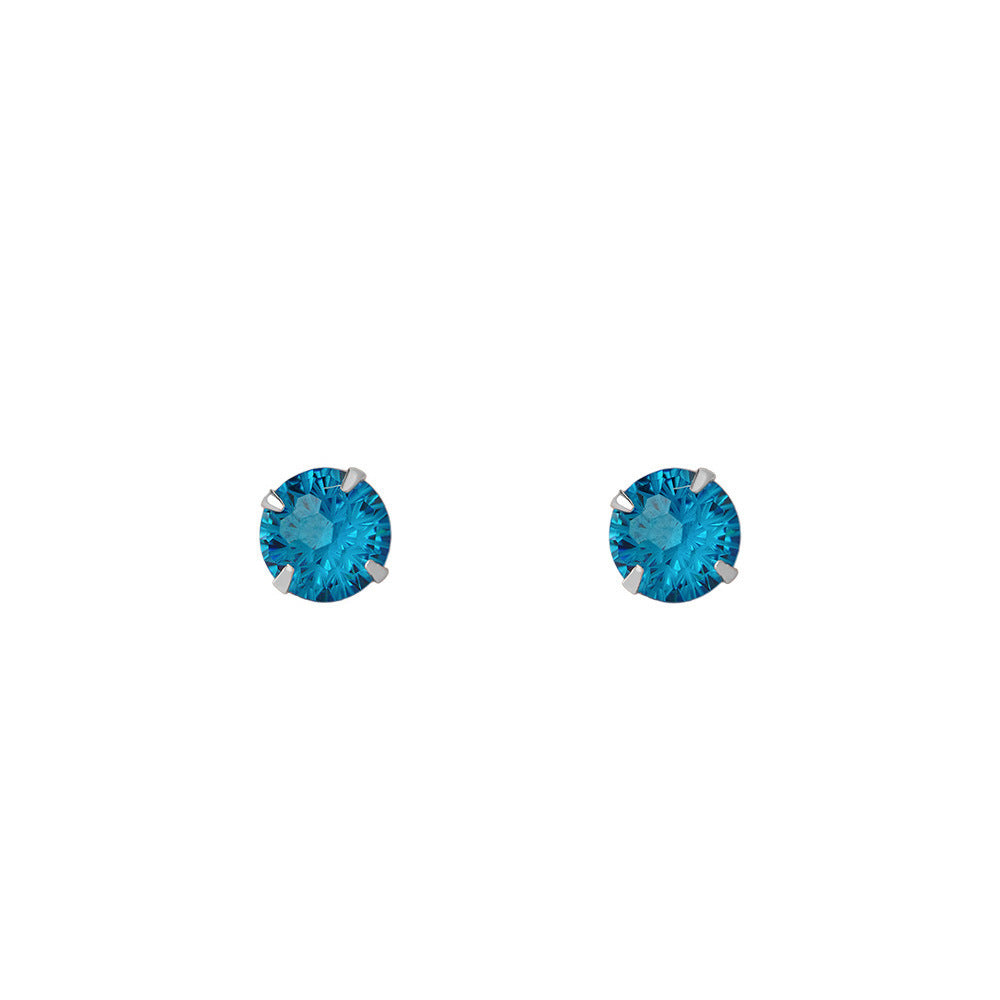 Fireworks Color Zircon Ear Colorful Gentle Stud Earrings