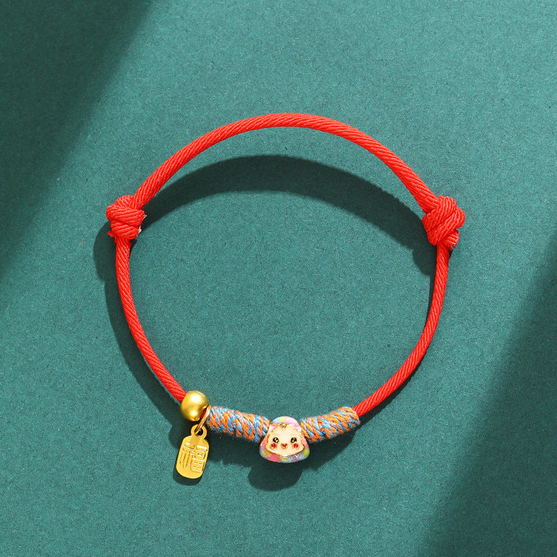 Children's Boat Festival Carrying Strap Small Colorful Rope Hand-woven Life Red Bracelet