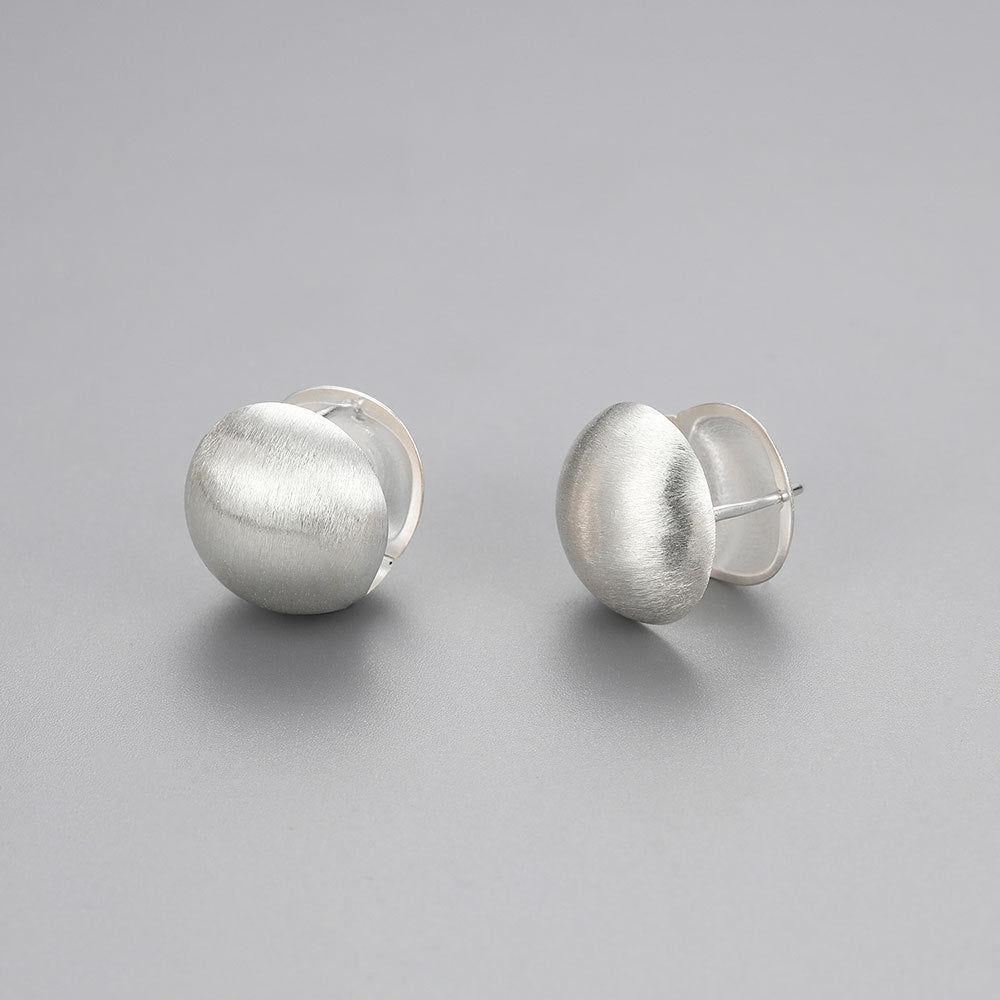 Women's Simple Brushed Ball Ear Clip High-grade Earrings