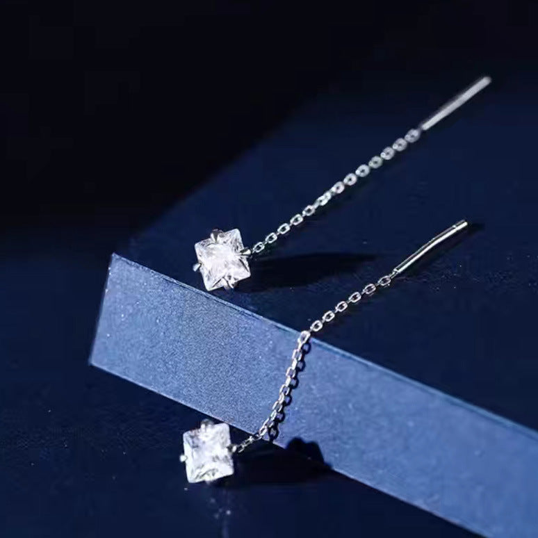 Women's Simple Pure Sier Star Light Luxury Ear Line