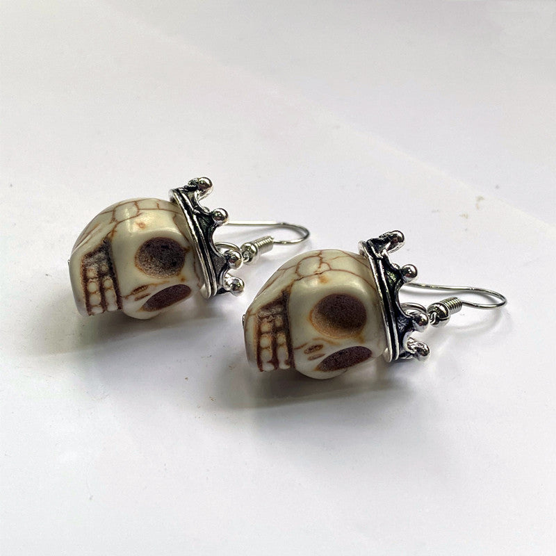 Unique Punk Style Eardrops Halloween Skull Earrings