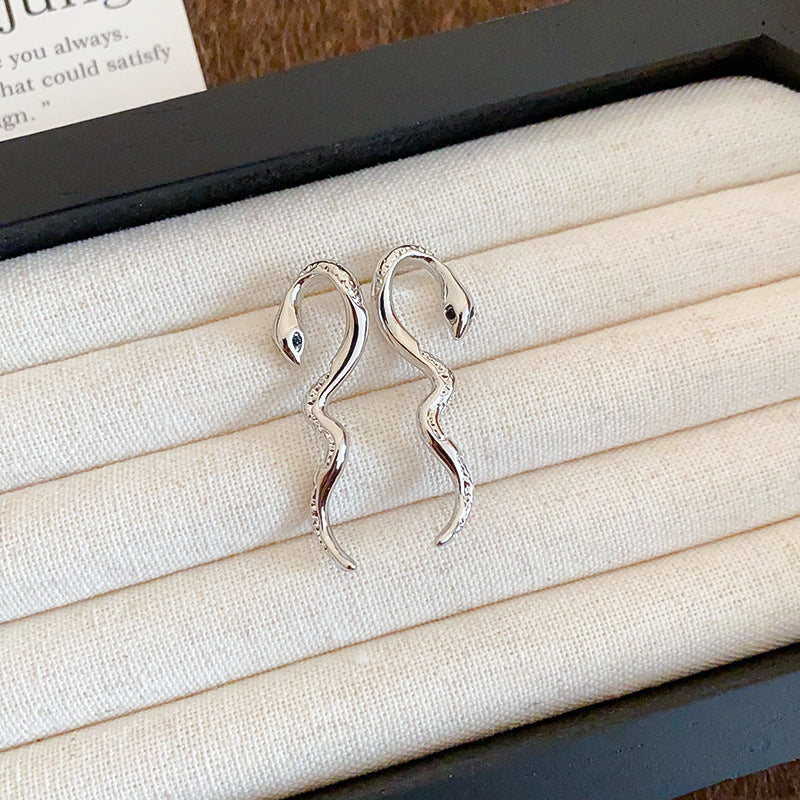 Cheese Pleated Fashionable Casual Style Ear Hook Earrings