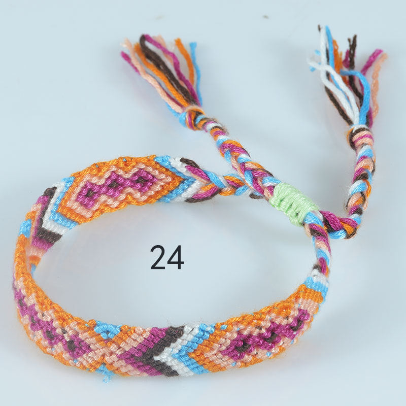 Ethnic Colorful Cotton Thread Friendship Hand Anklets