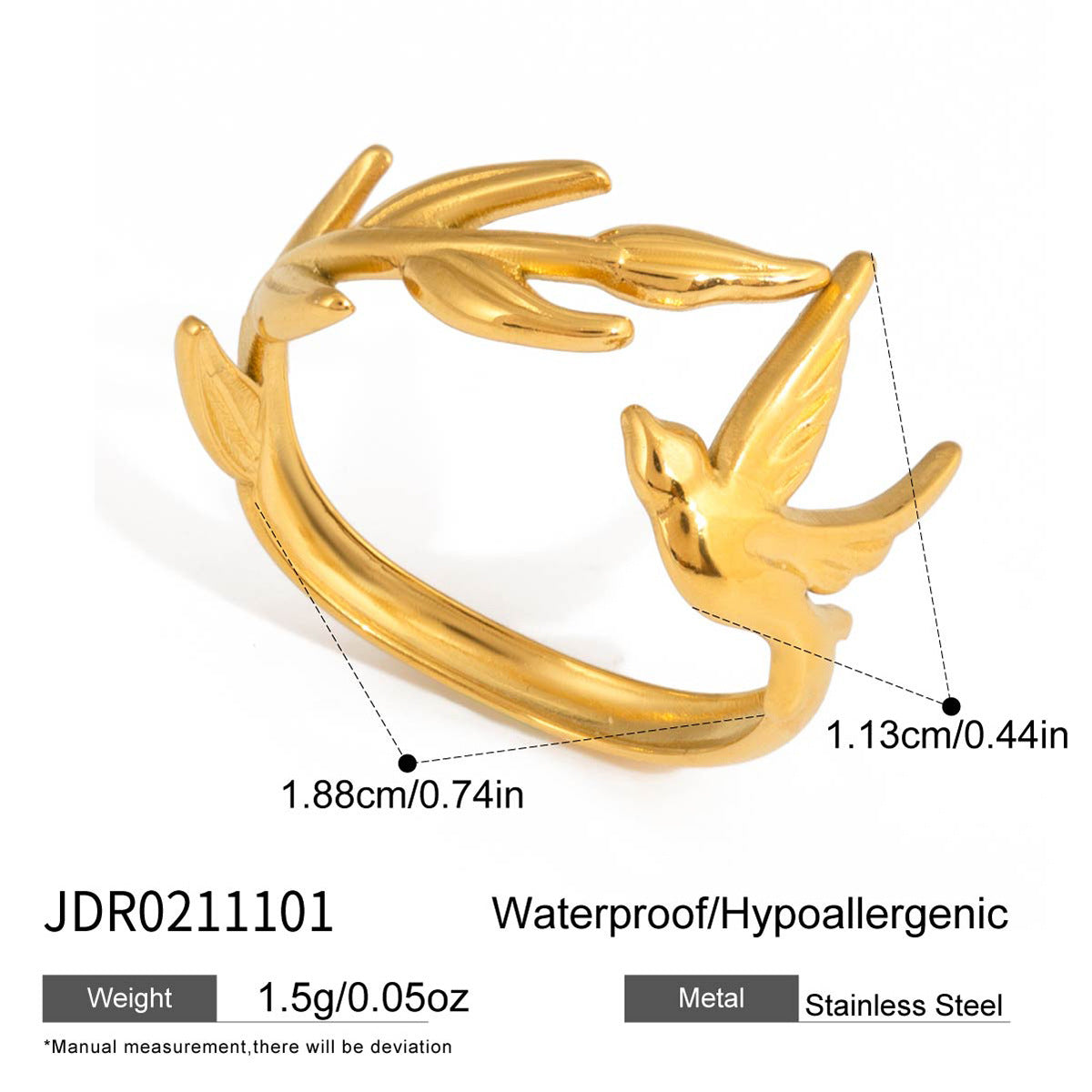 Diamond Light Luxury High-grade Titanium Jewellery Ring