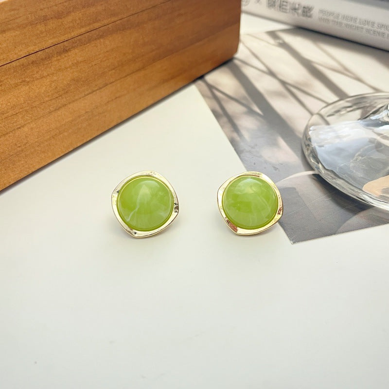 Women's Retro Blooming Acrylic Curved For Simple Stud Earrings