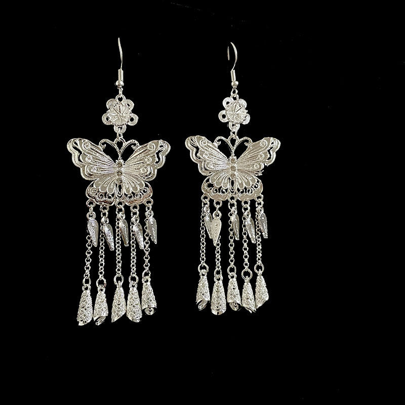 Style Ethnic Retro Minority Design Long Earrings