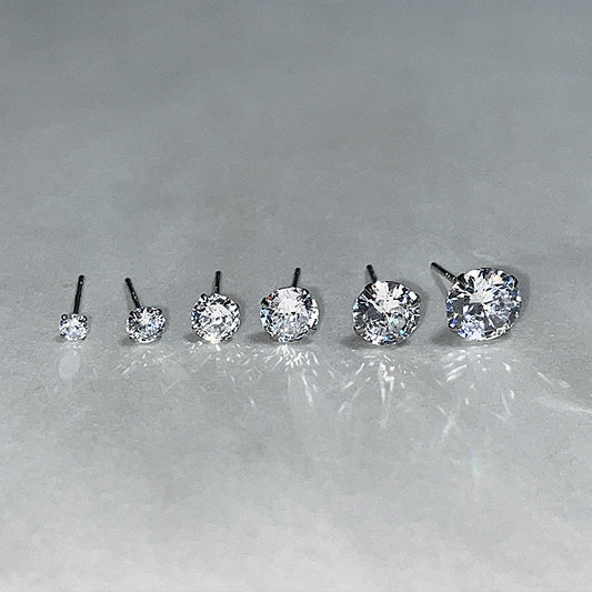 Women's Ear Bone Pin Sier For Simple Stud Earrings