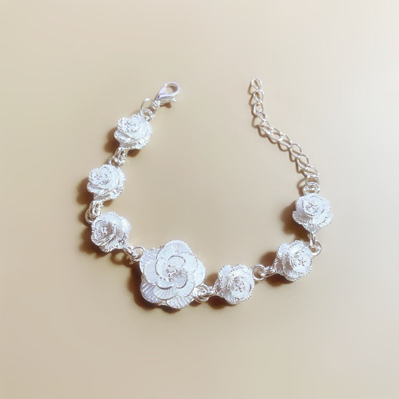 Rose Flower Brushed Miao Sier Jewelry Necklaces