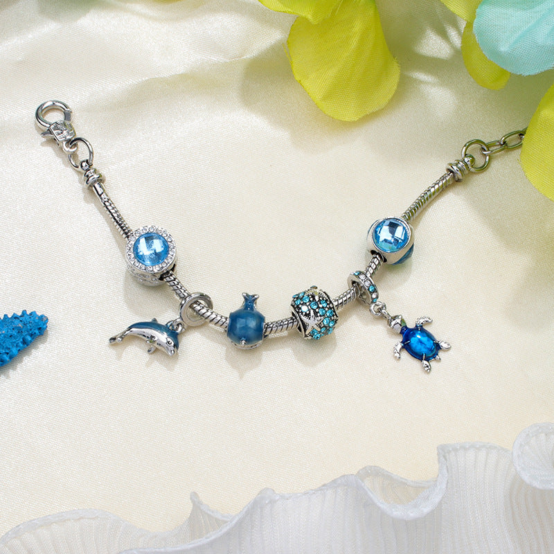 Ocean Series Beads Sea Turtle Dolphin Alloy Bracelets