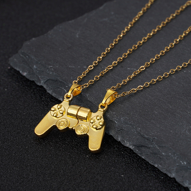 Women's & Men's Magnet Game Console Handle Couple Pair Personalized Necklaces