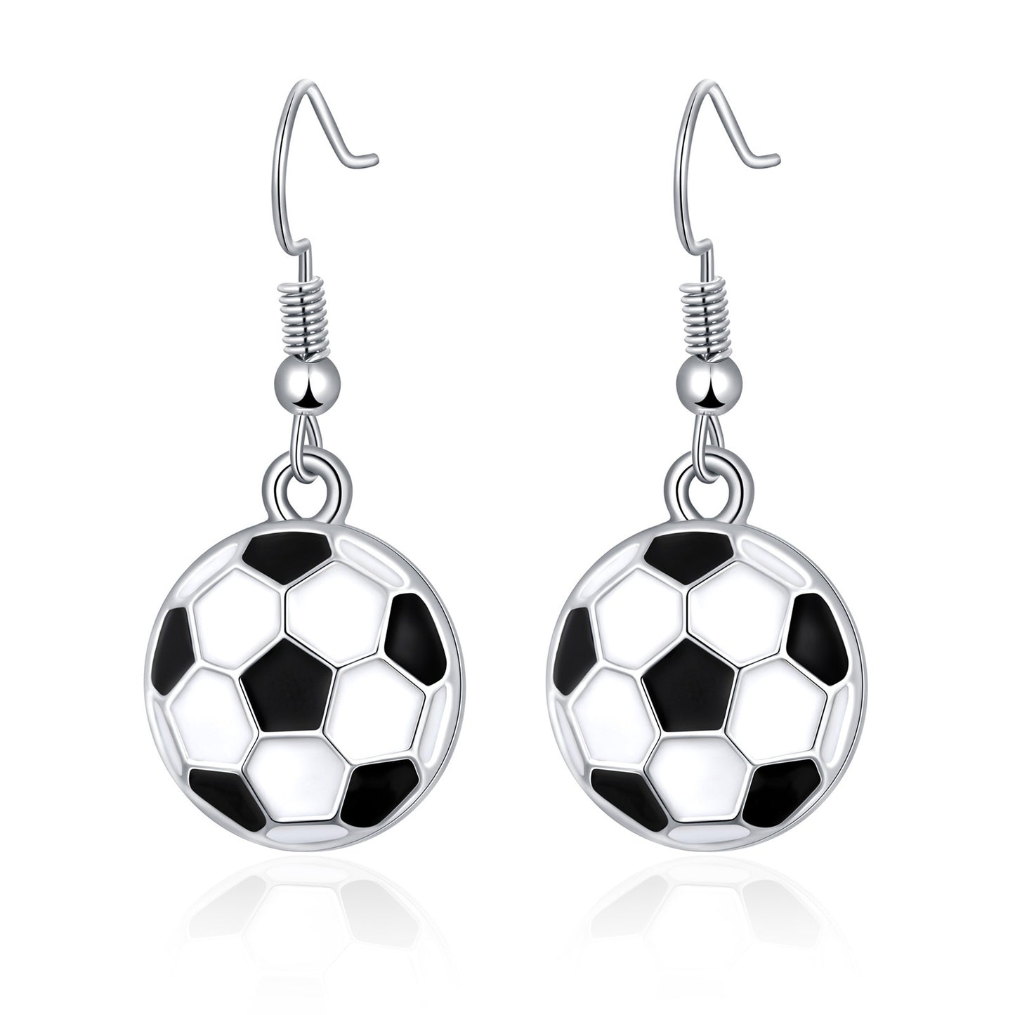 Alloy Dripping Oil Ear Hook Style Personality Commemorative Gift Football Earrings