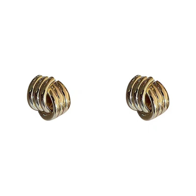 Cold Style Niche Design Geometric Staggered Earrings