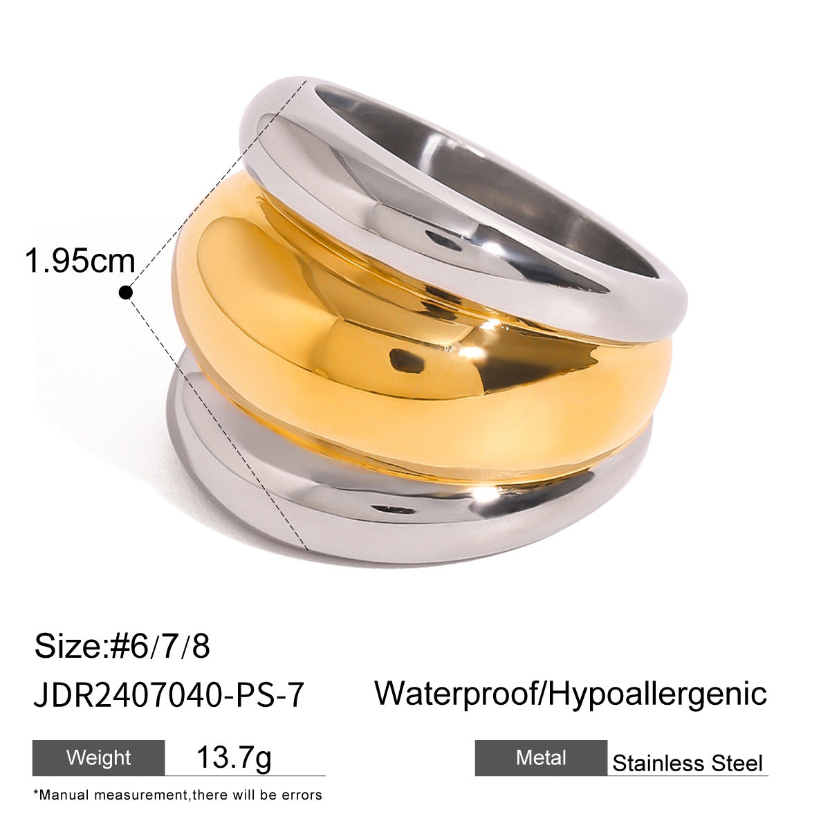 Diamond Opening High Sense Niche Titanium Rings