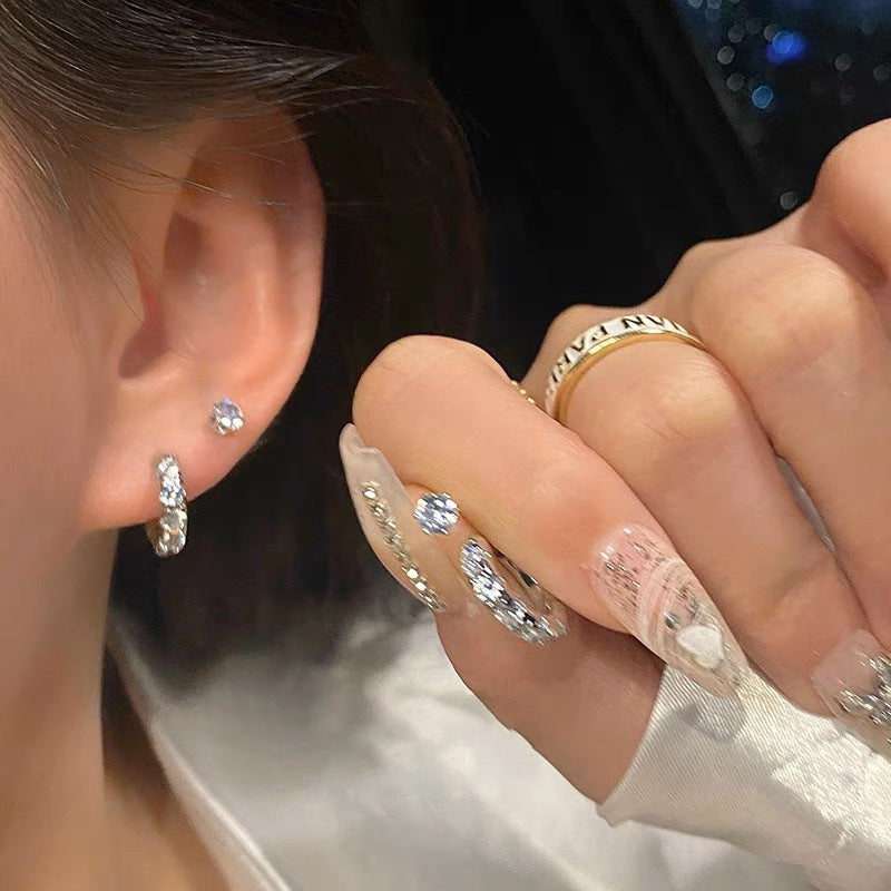 Women's Exquisite Zircon Elegant For Simple Wild Niche Design Advanced Earrings