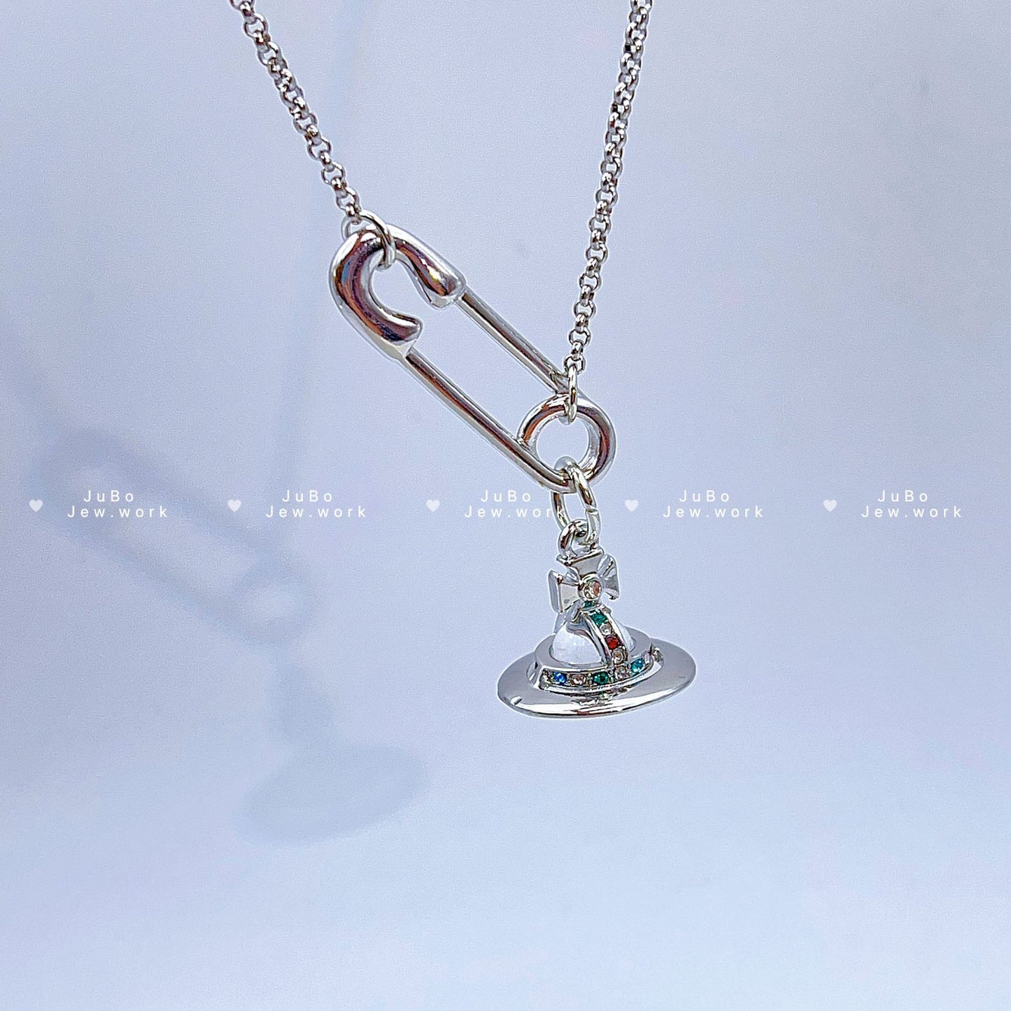 Women's Romantic Queen Mother Planet Three-dimensional Saturn Crystal Sweater Chain Necklaces