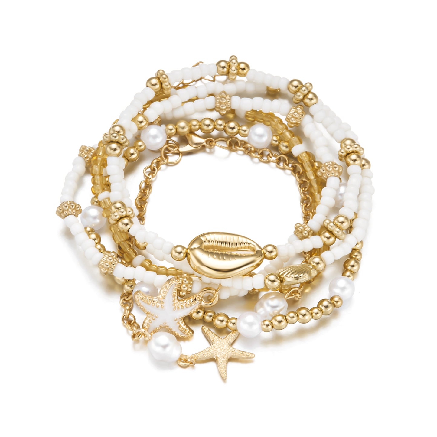 Women's Shell Summer Combination Versatile Niche Bead Bracelet