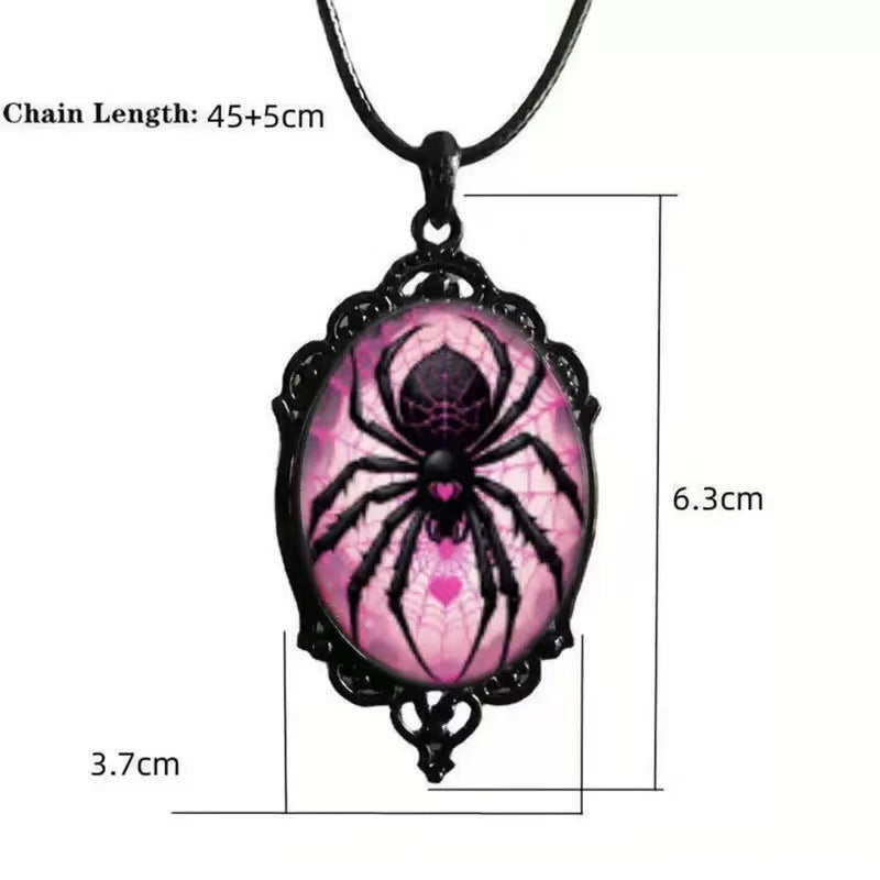 Halloween Blood Spider Round Web Vintage Earrings