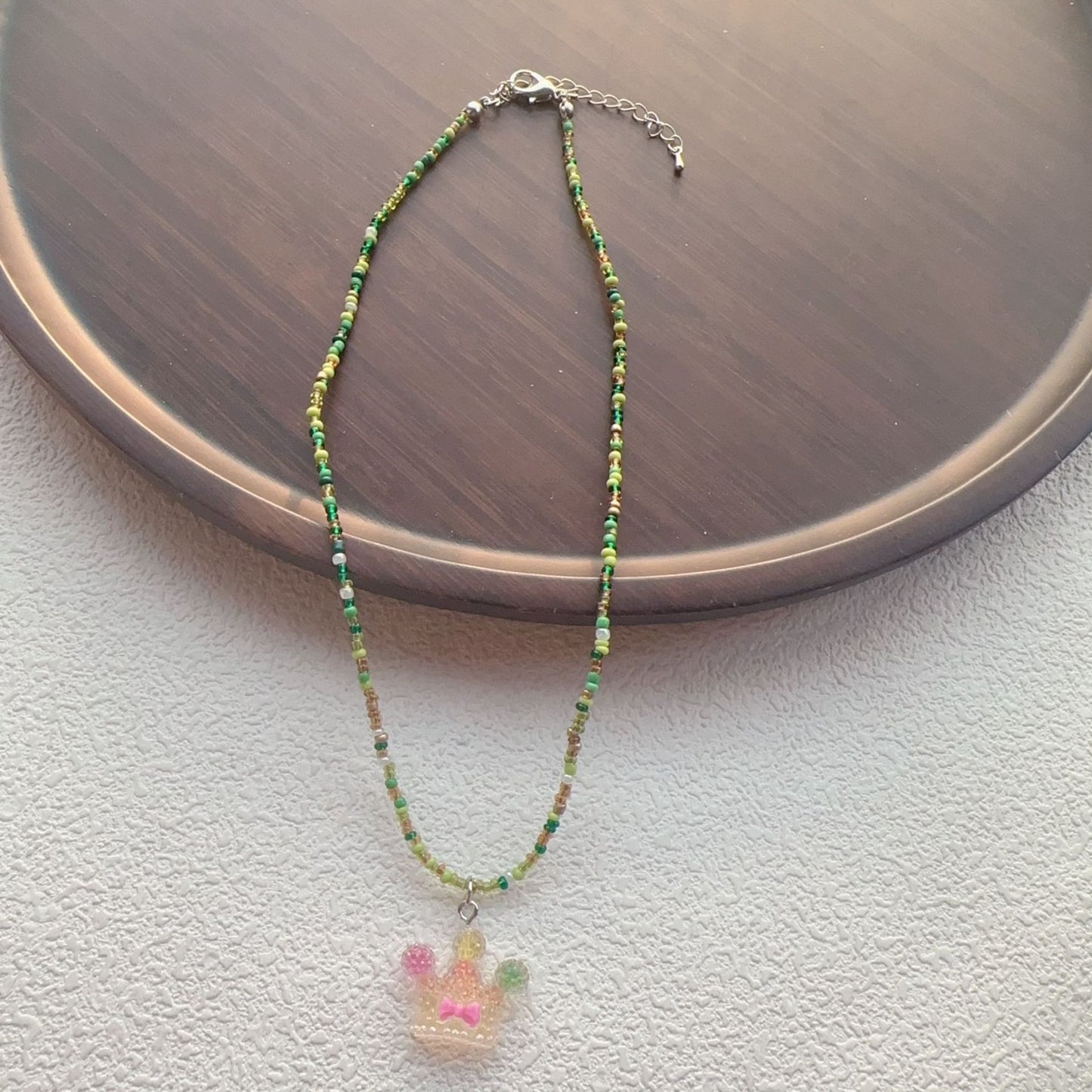 Beaded For Cartoon Cute Bowknot Clavicle Chain Necklace