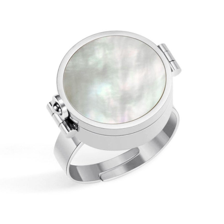 Storage Lipstick Titanium Steel Fashion Stainless Ring