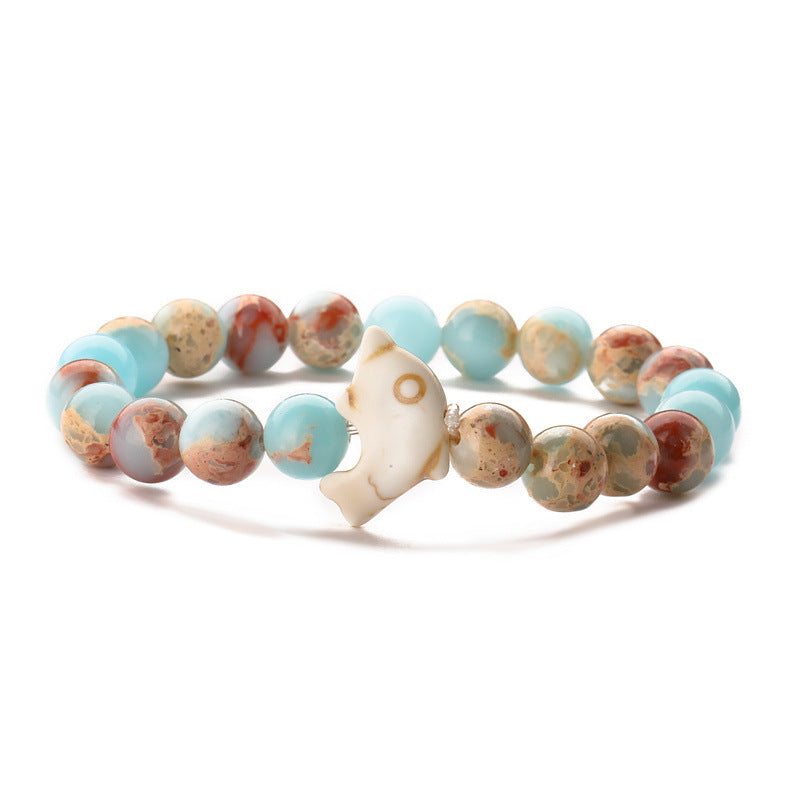 Men's Turquoise Stretch Tigereye Agate Mixed Colorful Bracelets