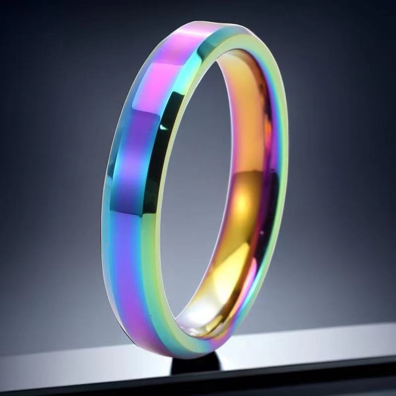 Women's & Men's Stainless Steel Simple Fashion Titanium Niche Rings