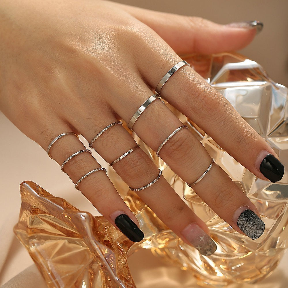 Women's Simple Personality Pcs Set Thin Knuckle Rings