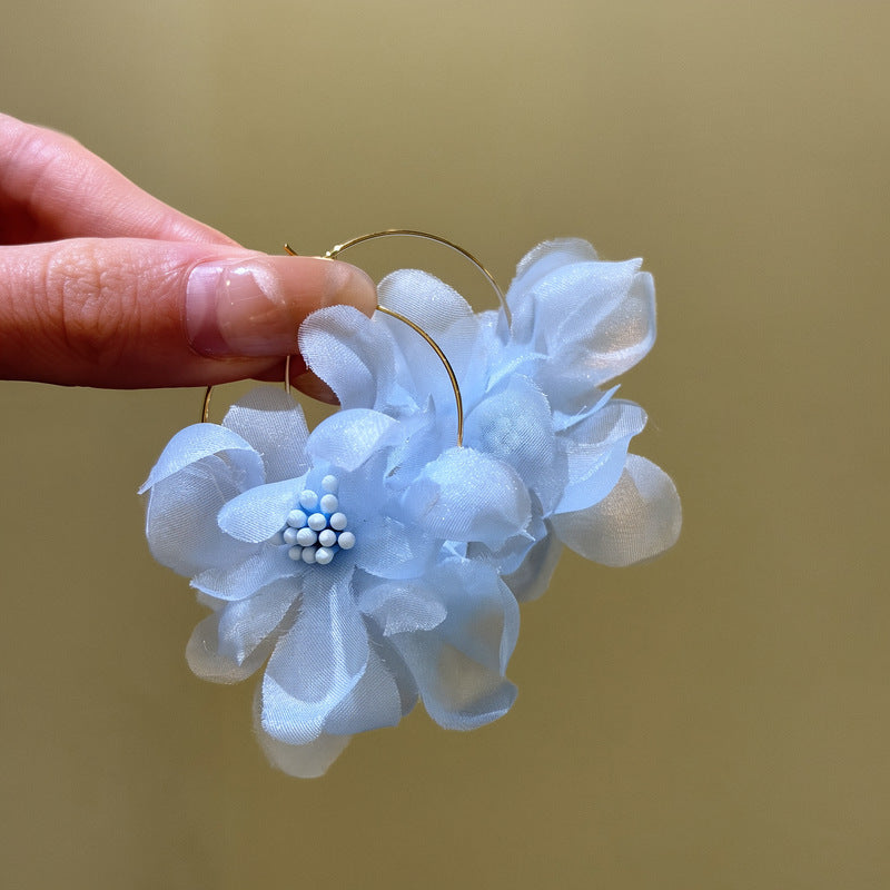 Palette Niche Design Sunflower Flower Female Vacation Style Stud Earrings