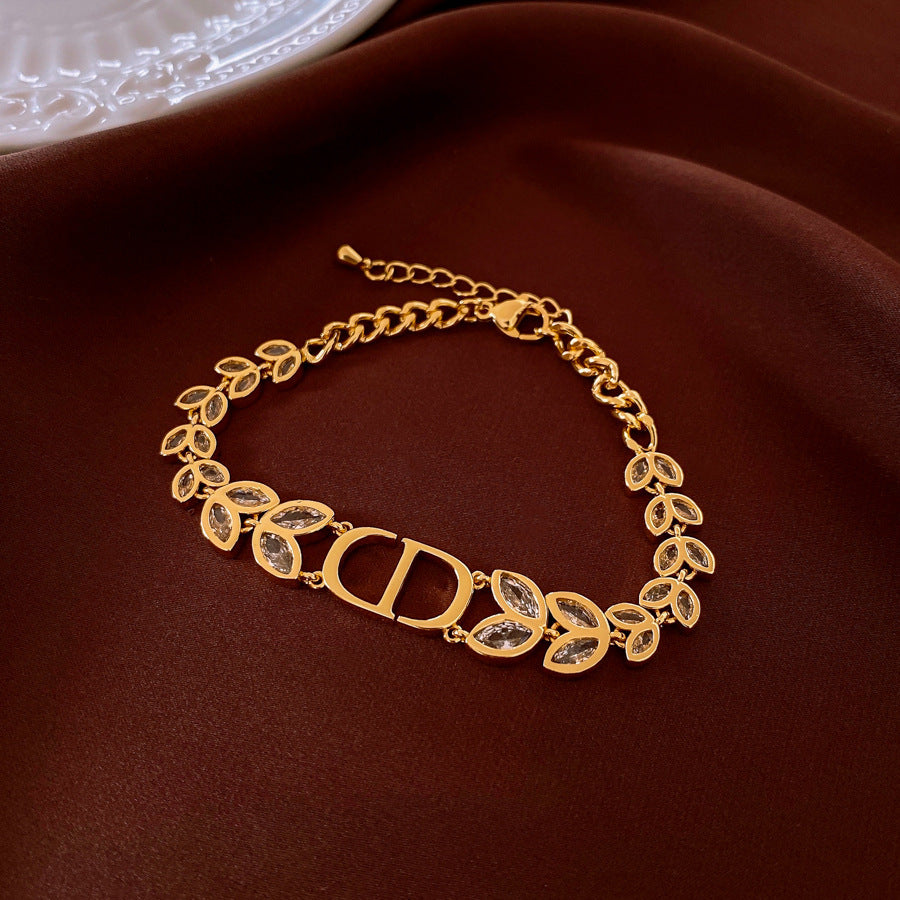 Zircon Twist Twisted Adjustable Simple Fashion Temperament Personalized Bracelet