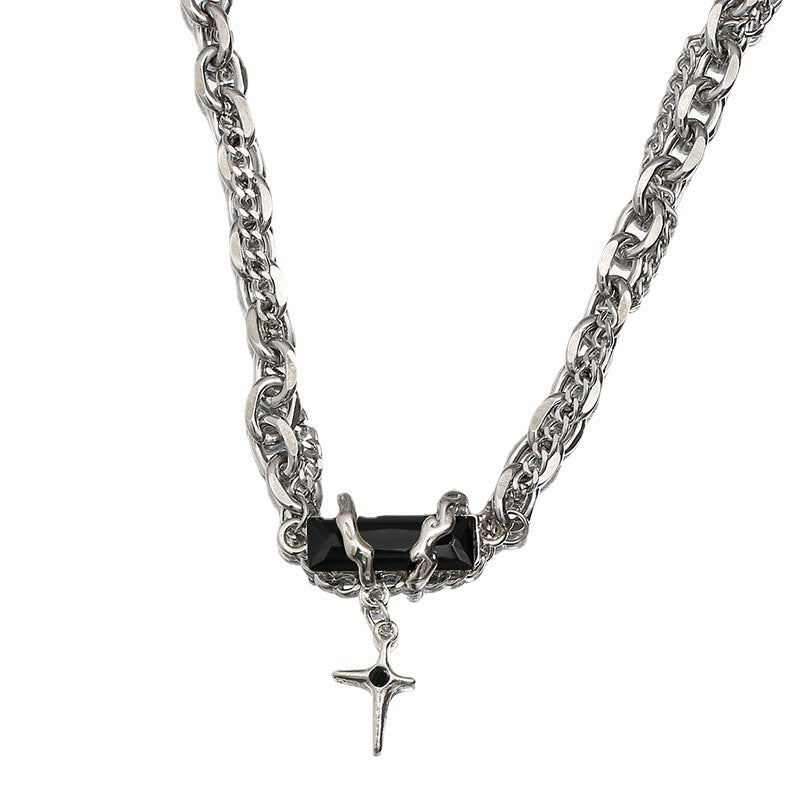 Men's Fashion Twin Hip Hop High-grade Sweater Chain Necklace