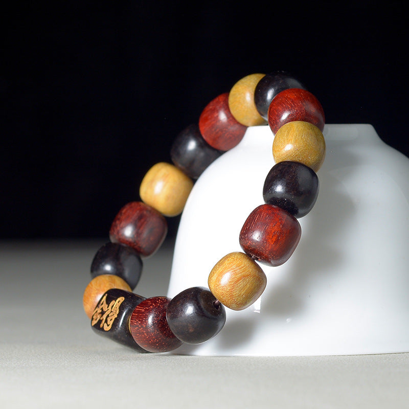 Old Style Willing Buddha Beads Ethnic Ancient Chinese Clothing Log Bracelet