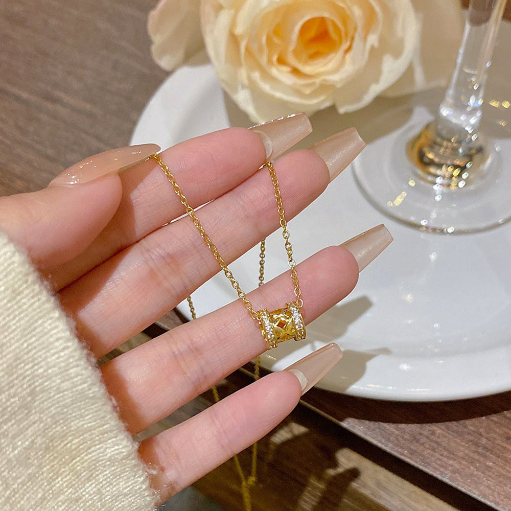 Female Summer Temperament Wild Titanium Steel Clavicle Necklaces
