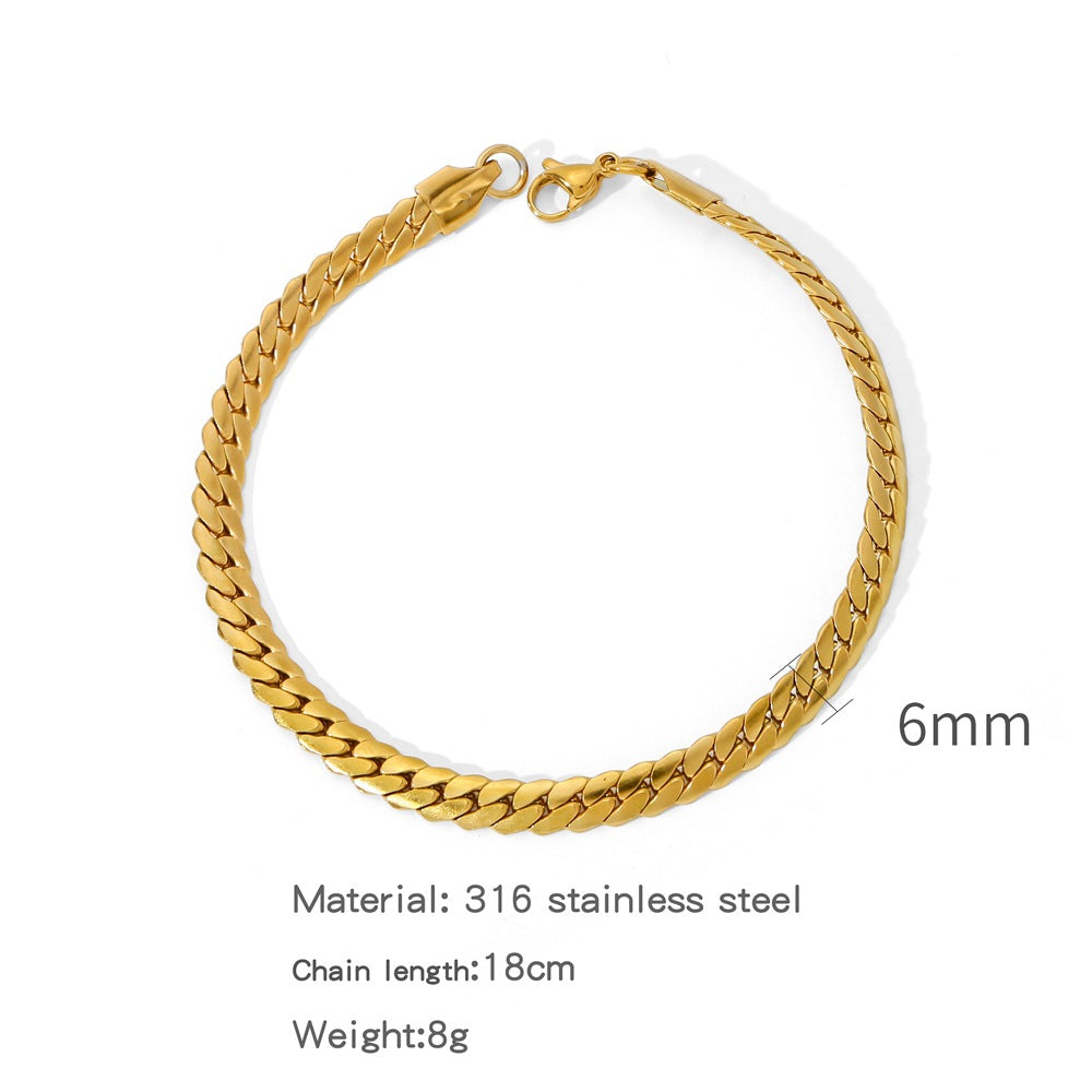 Steel Niche Encryption Glossy Light Luxury Unisex Fashion Bracelets
