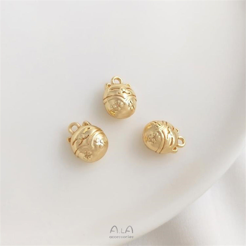 Real Gold Cat Palm Lucky Deer Spaceman Pendants