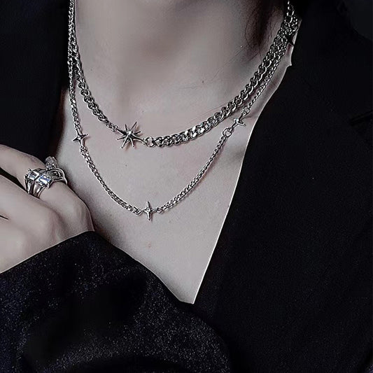 Chain Stitching Female Hip Hop Sweet Cool Cold Wind Necklace