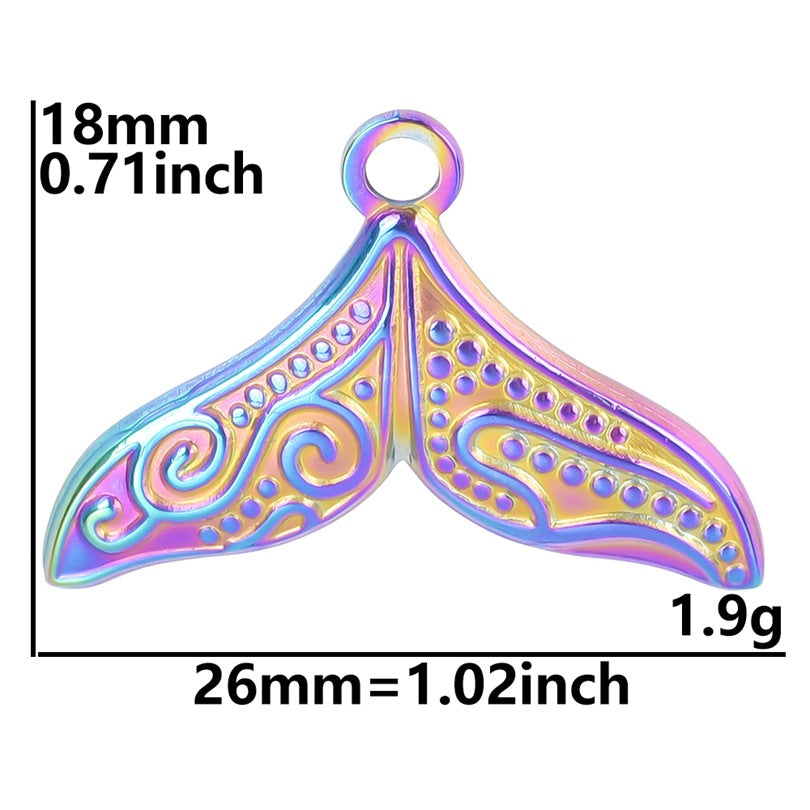 Steel Fishtail Personality Simple Female Niche Pendants