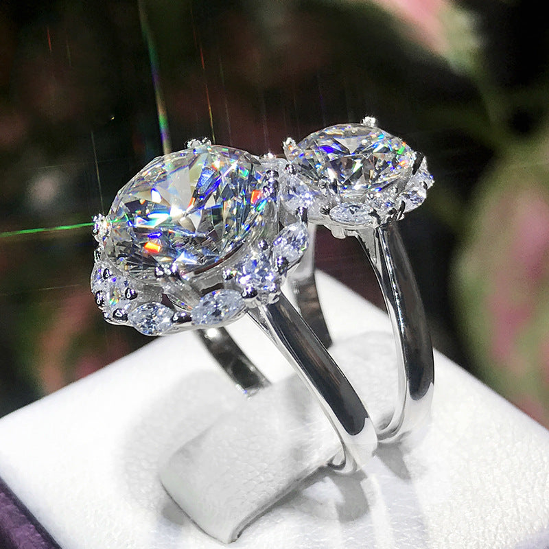 Imitation Moissanite High Carbon Style Mild Rings