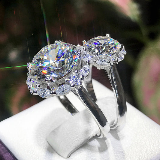 Imitation Moissanite High Carbon Style Mild Rings